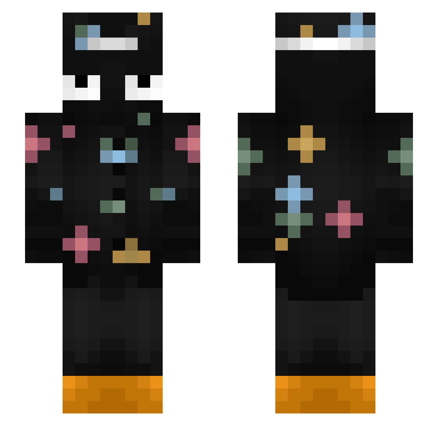 L3arn2Play Minecraft skin, front and back view