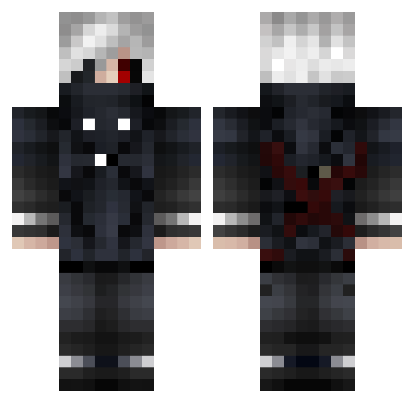 Reciz Minecraft skin, front and back view