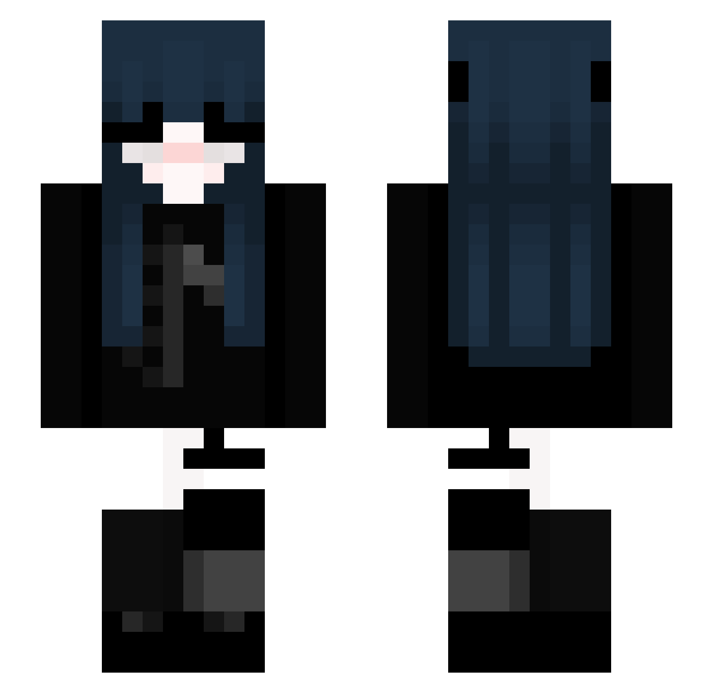 zzverka Minecraft skin, front and back view