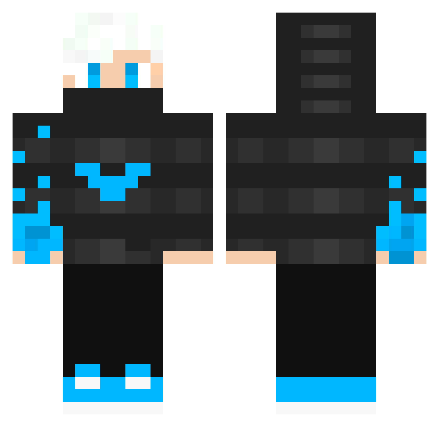 uri789 Minecraft skin, front and back view