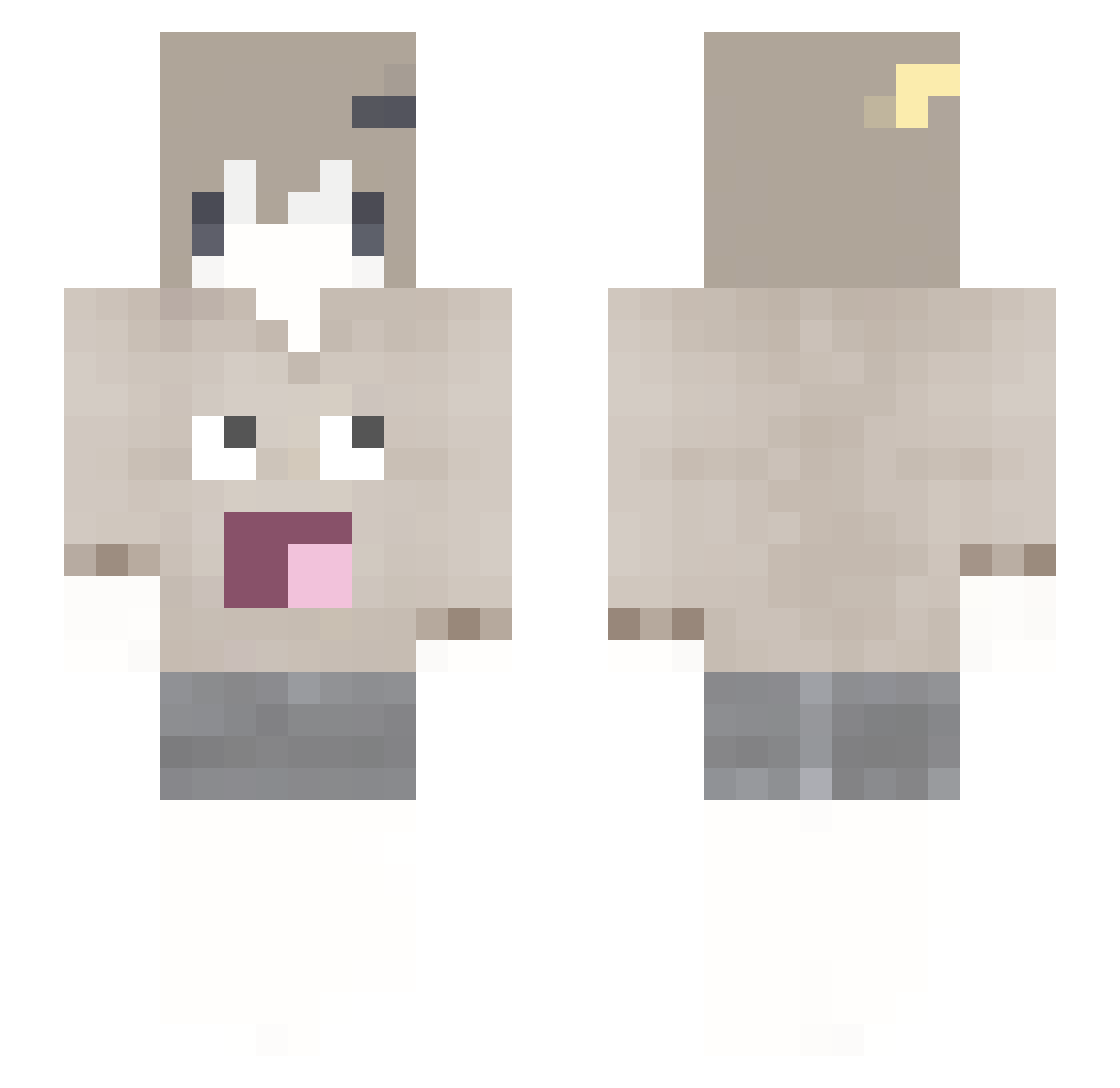 ugwy Minecraft skin, front and back view