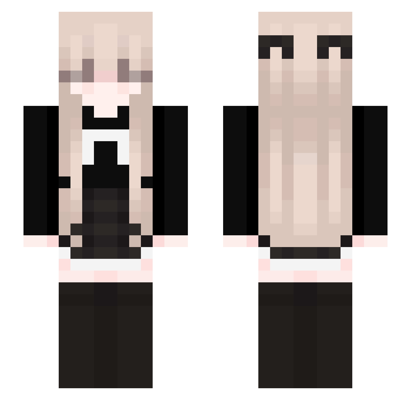 Ameerwah Minecraft skin, front and back view