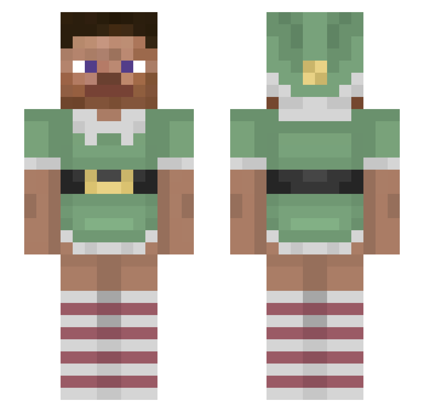 iyor Minecraft skin, front and back view
