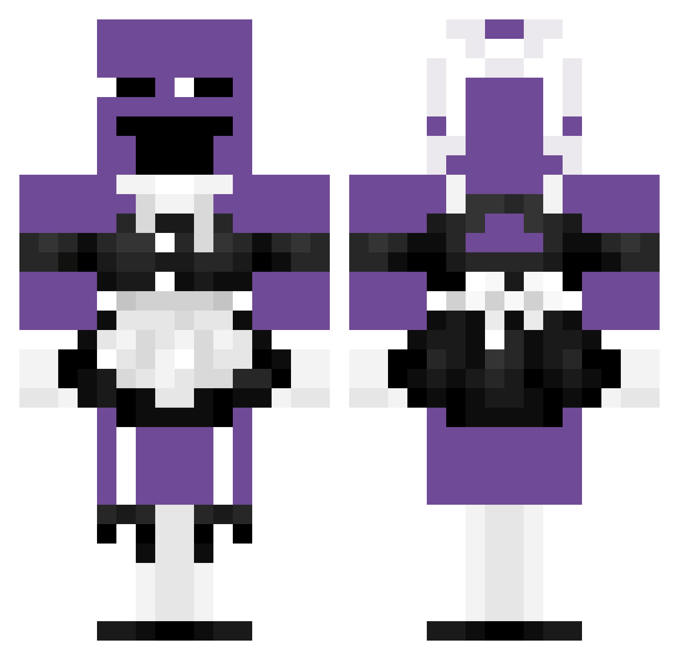 Ocolatoso Minecraft skin, front and back view