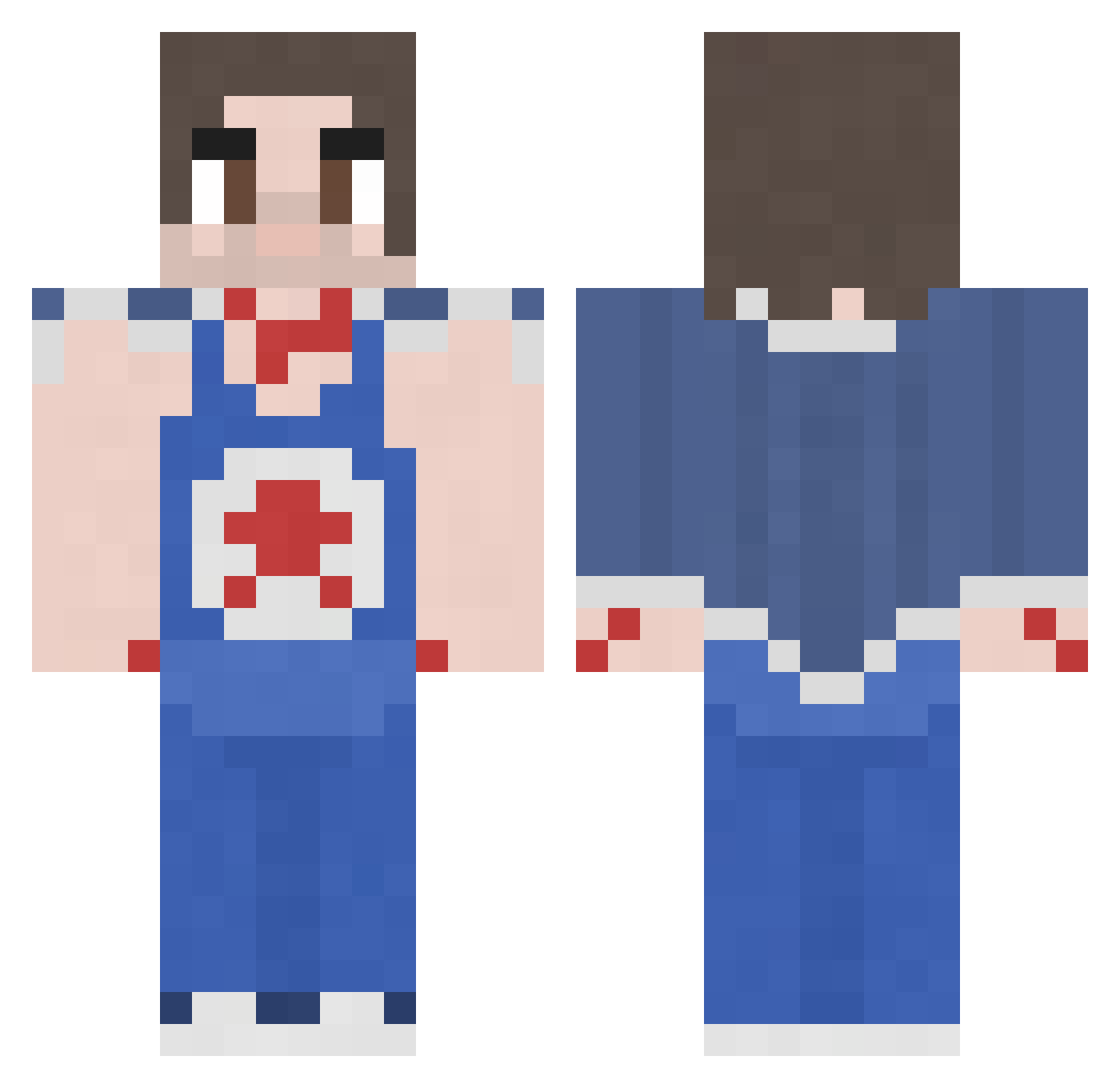 7Jelly7 Minecraft skin, front and back view
