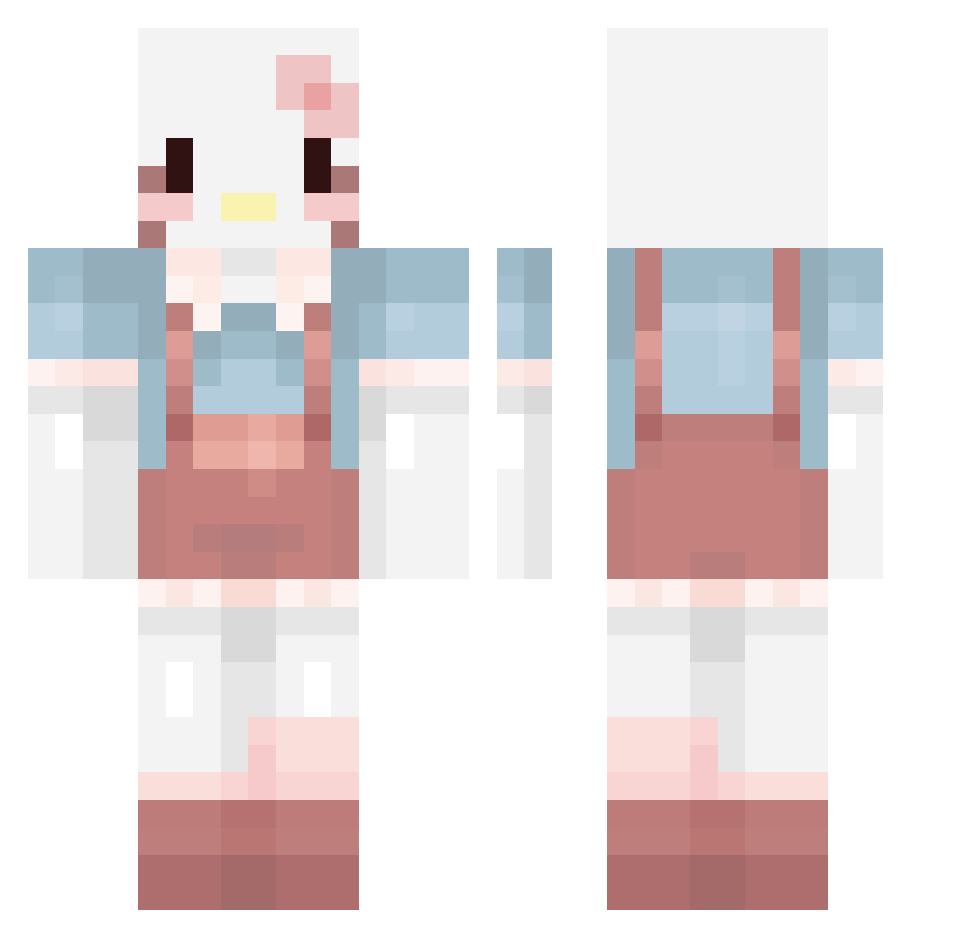 unagutierez Minecraft skin, front and back view