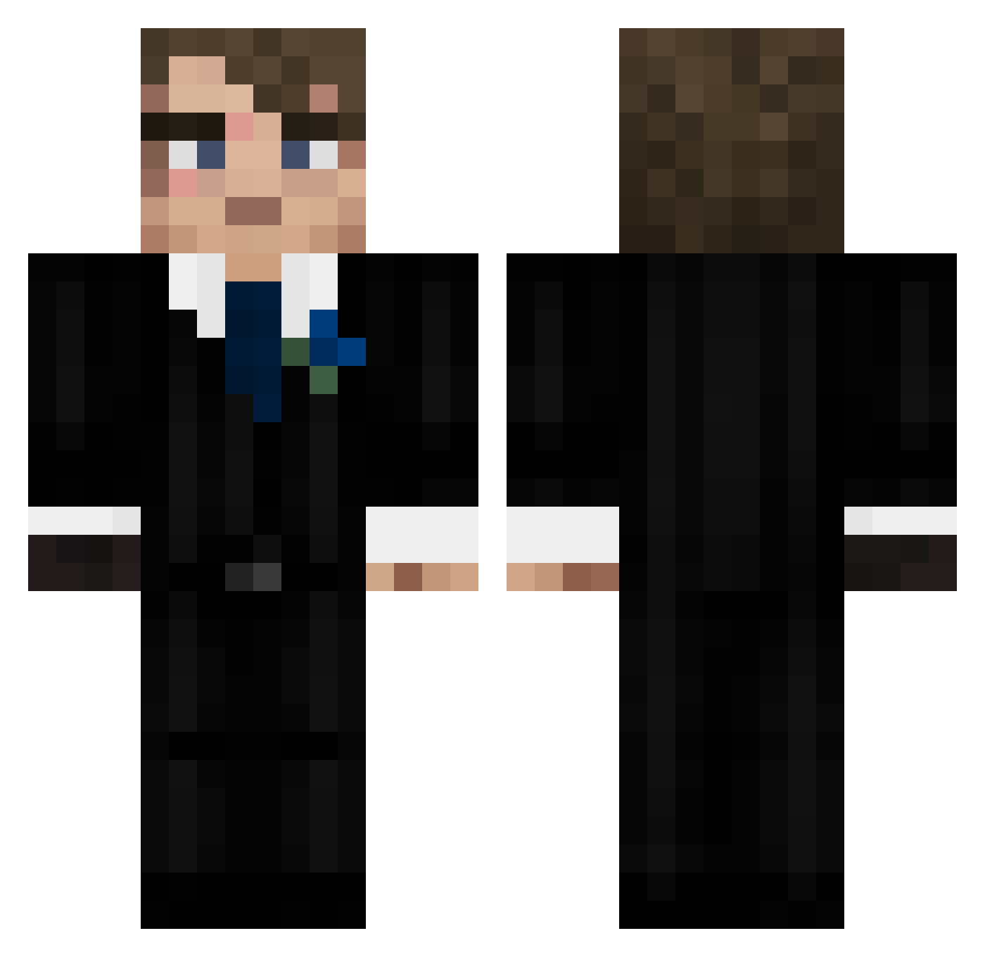 ansgorSW Minecraft skin, front and back view