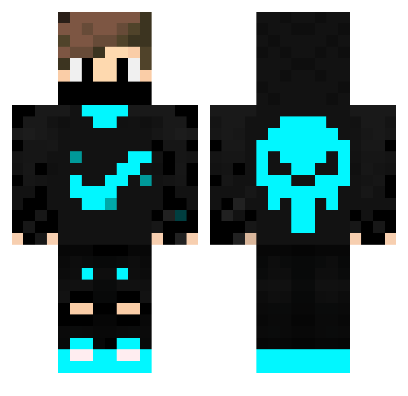 TheDark_Side Minecraft skin, front and back view