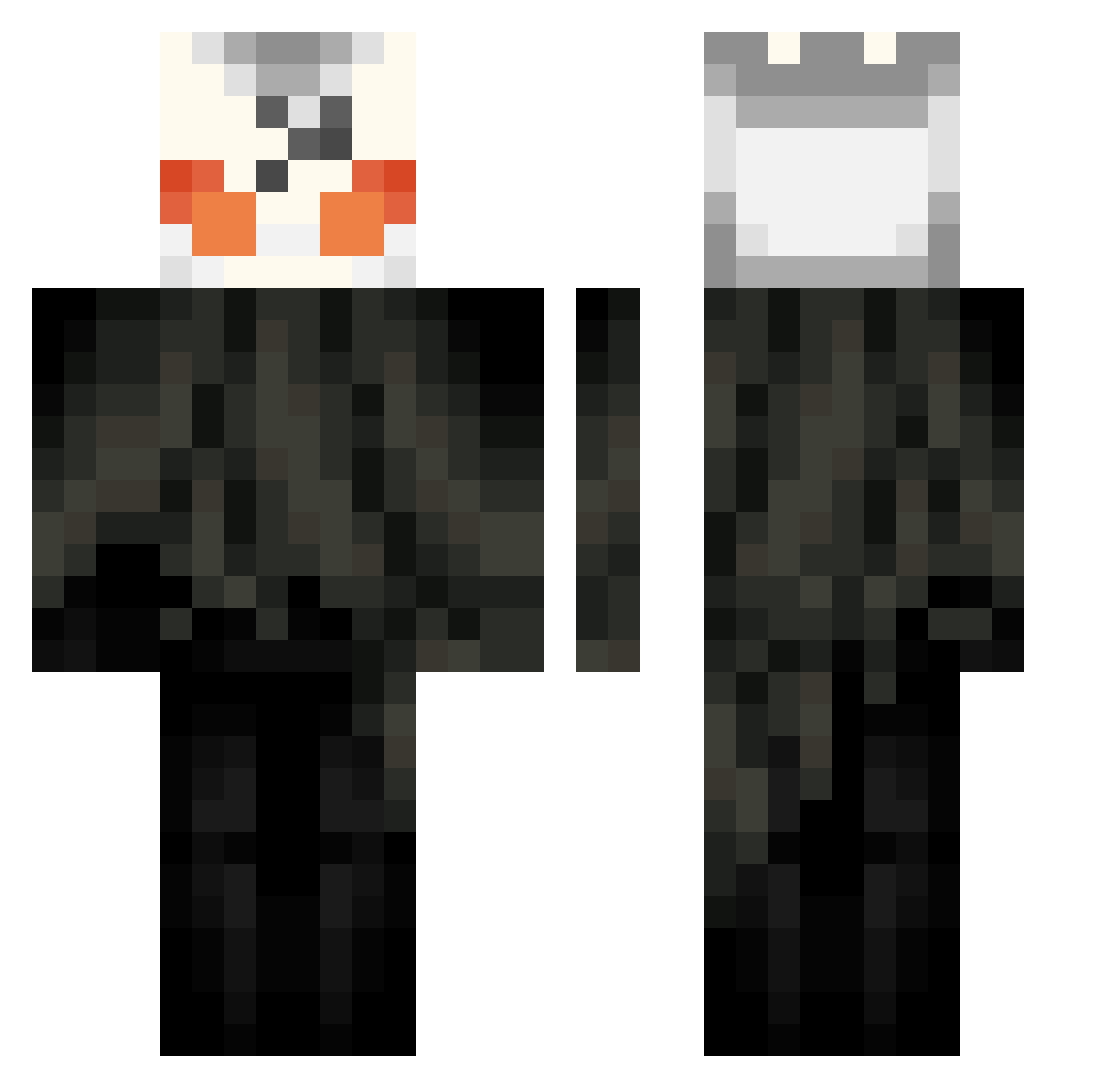 rcs49 Minecraft skin, front and back view