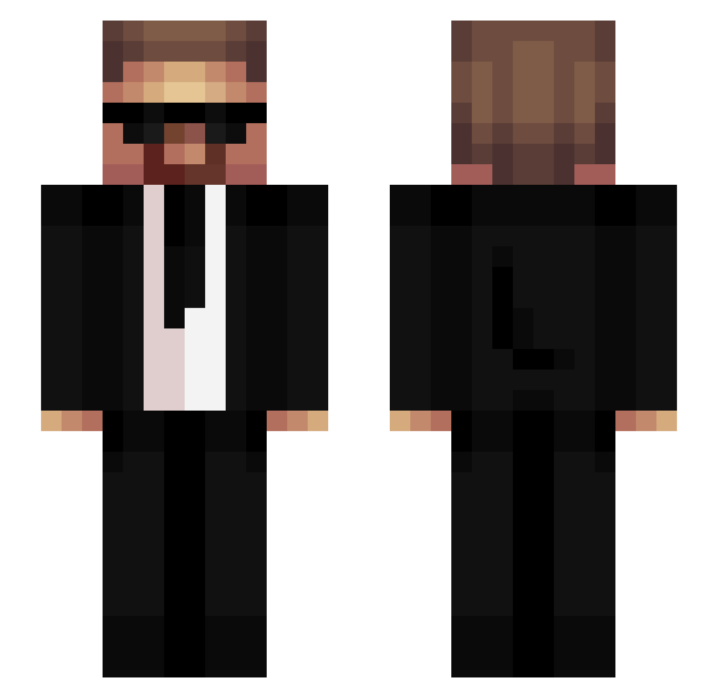 Its_Trash_ Minecraft skin, front and back view