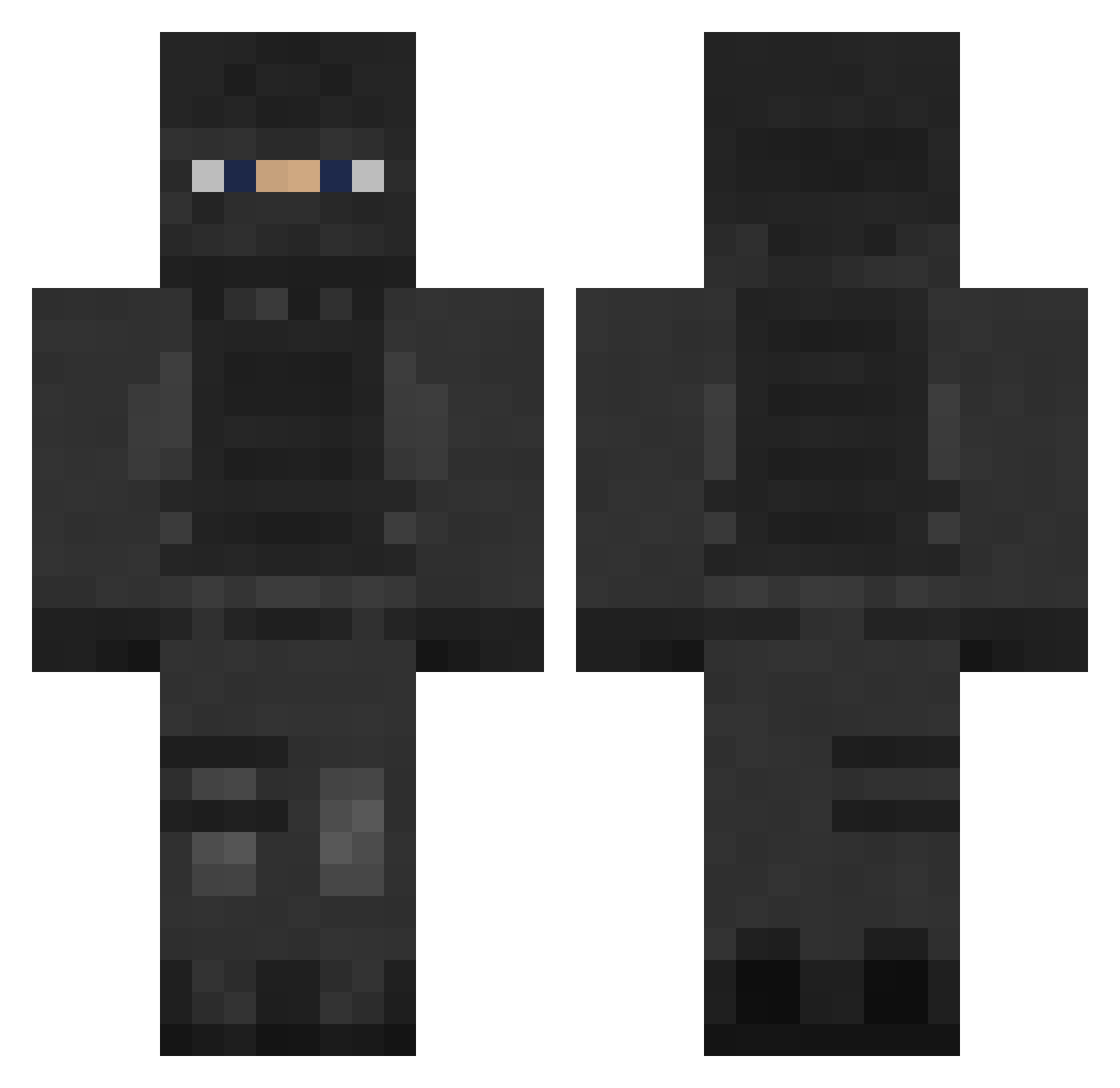 unobrunoz Minecraft skin, front and back view