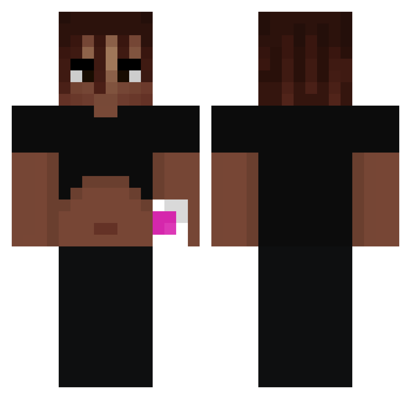 VVSmorethanever Minecraft skin, front and back view