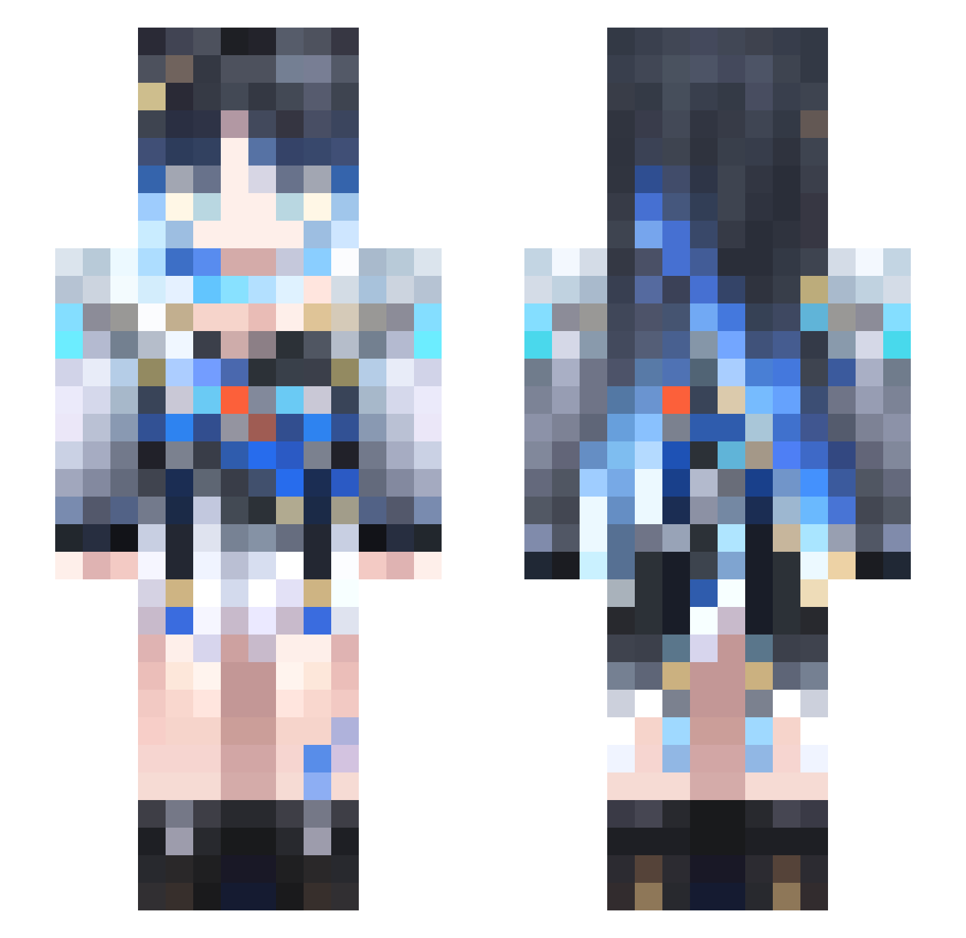 ItzMarlonz Minecraft skin, front and back view