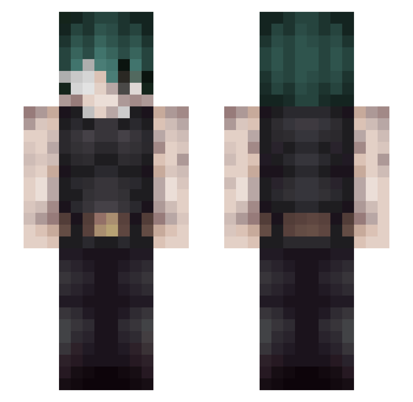 litho6 Minecraft skin, front and back view
