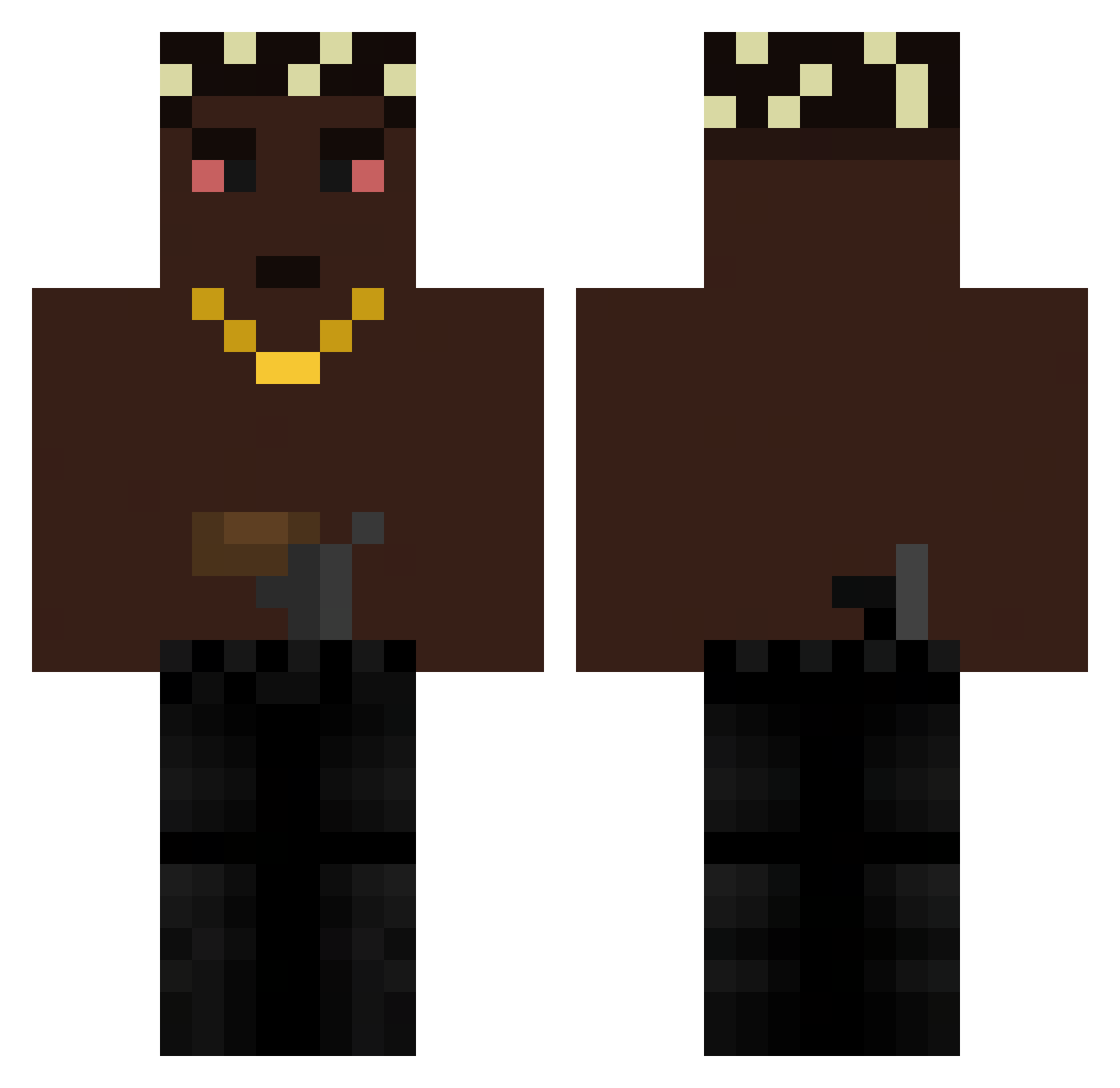 Junin59Dcoracao Minecraft skin, front and back view
