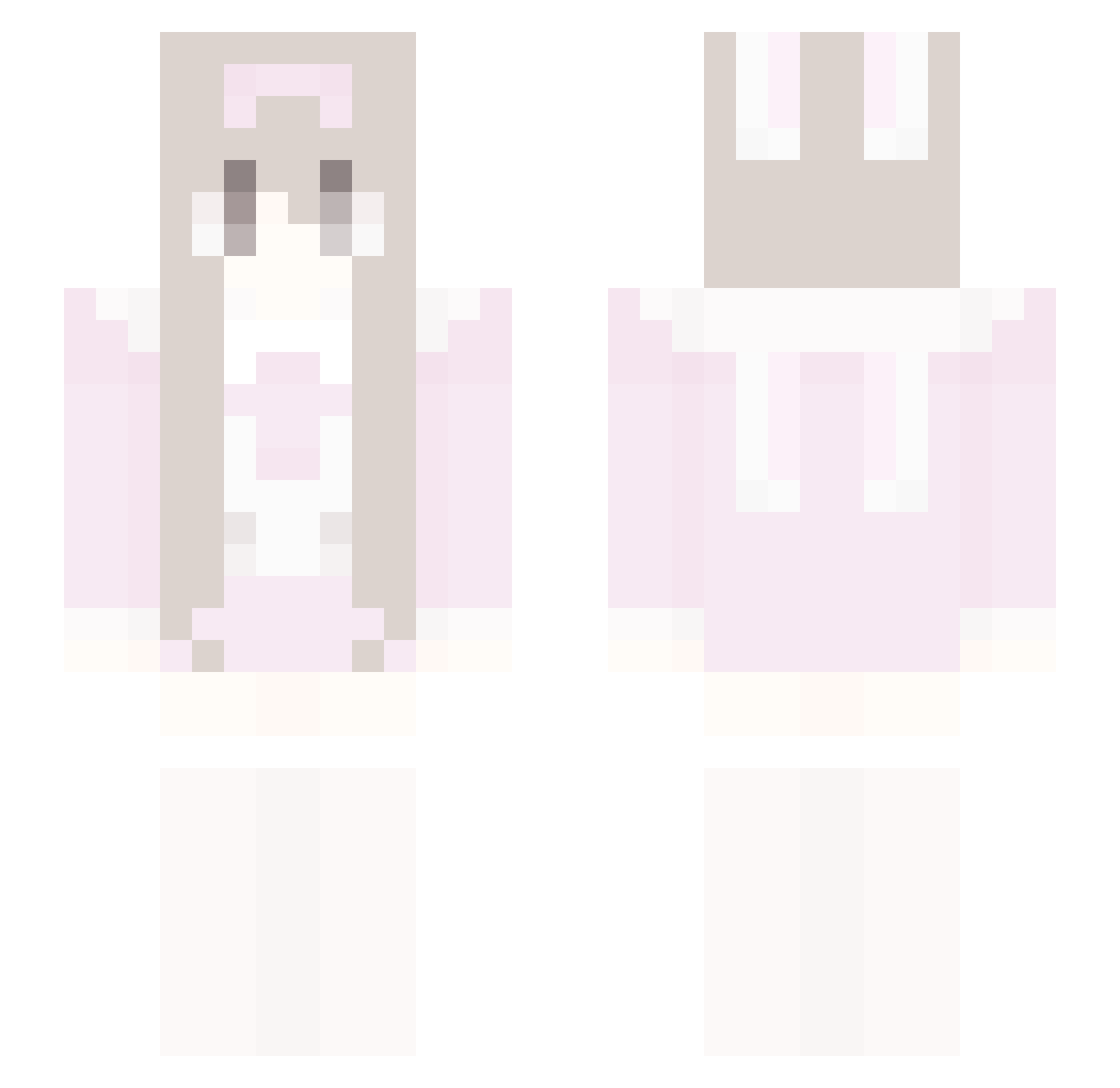 adorily Minecraft skin, front and back view