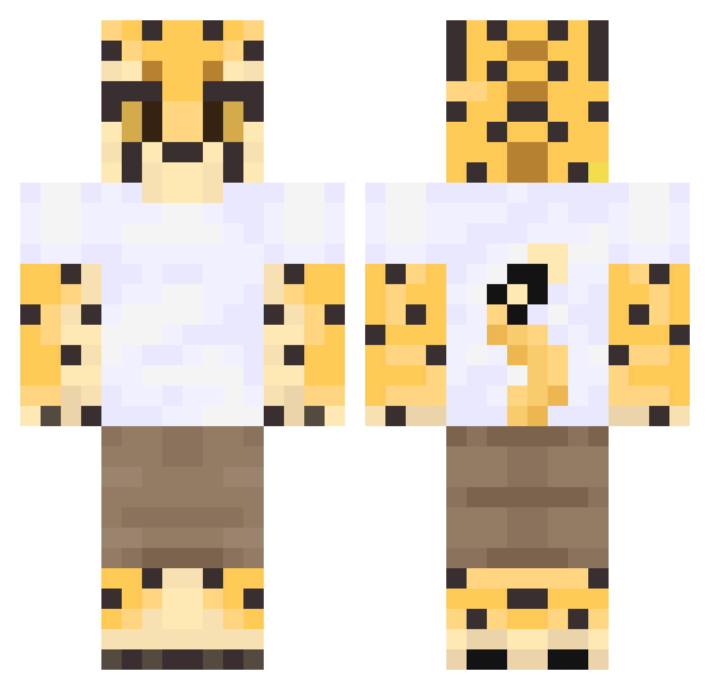 spawacz42 Minecraft skin, front and back view