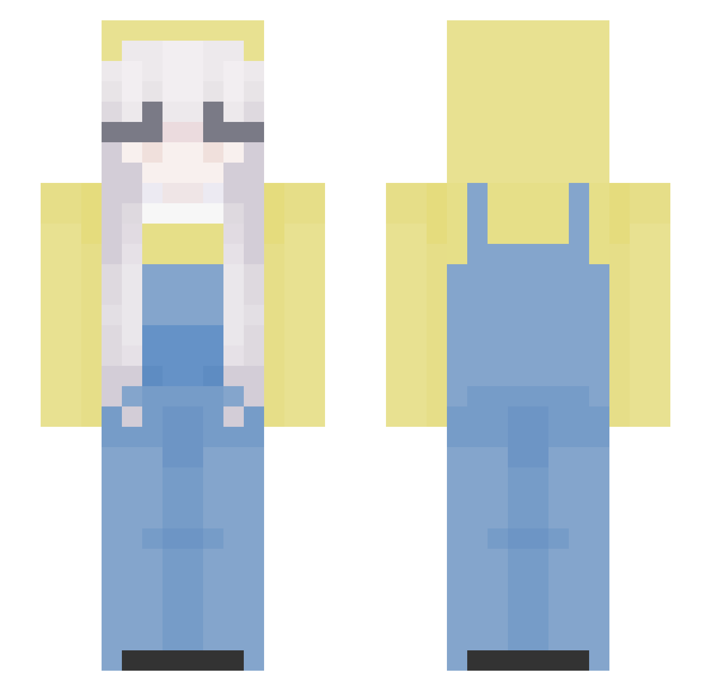 Caterina Minecraft skin, front and back view