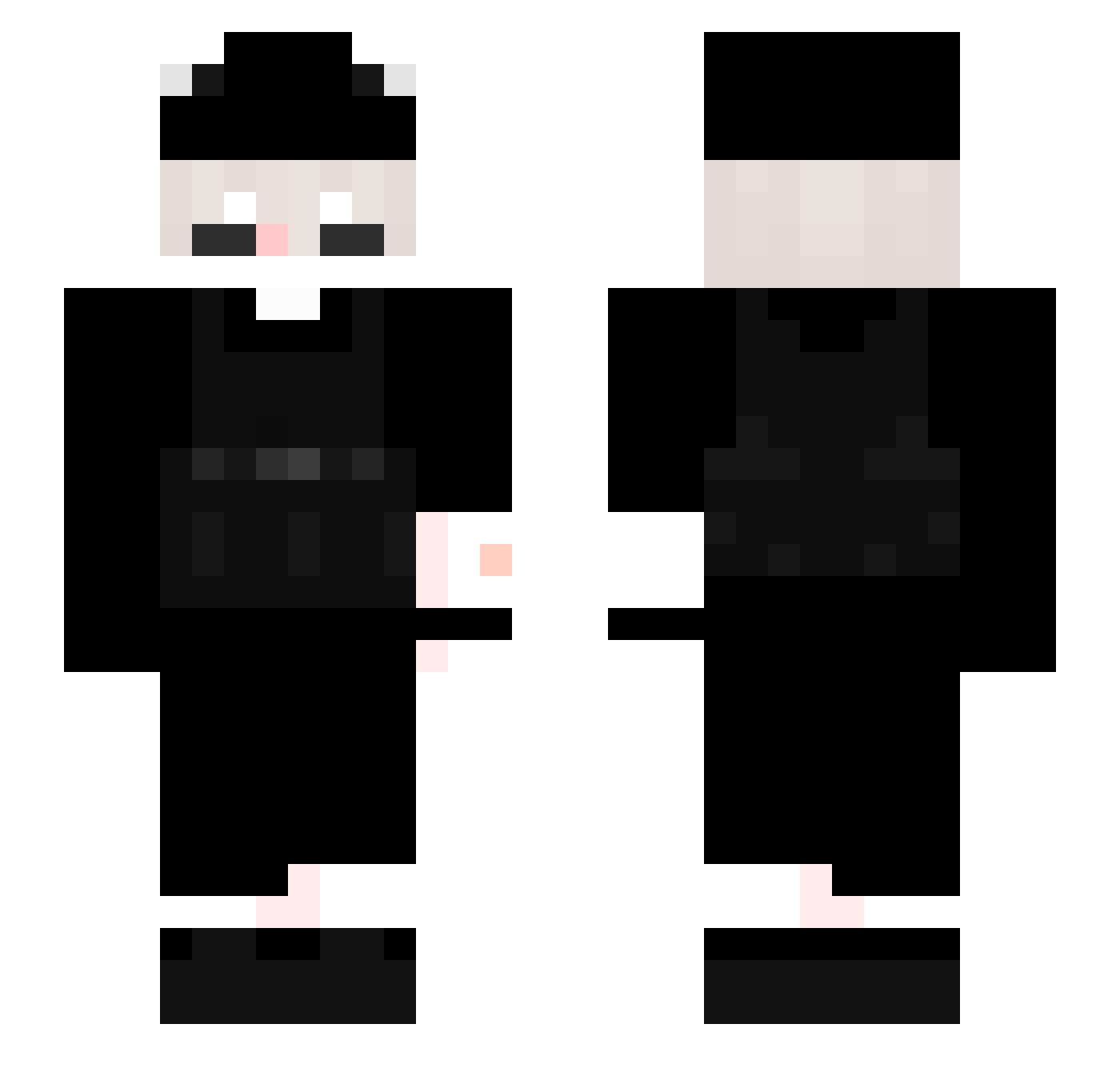 ZxAden Minecraft skin, front and back view
