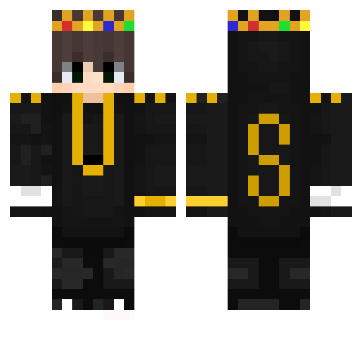 clarasfc Minecraft skin, front and back view