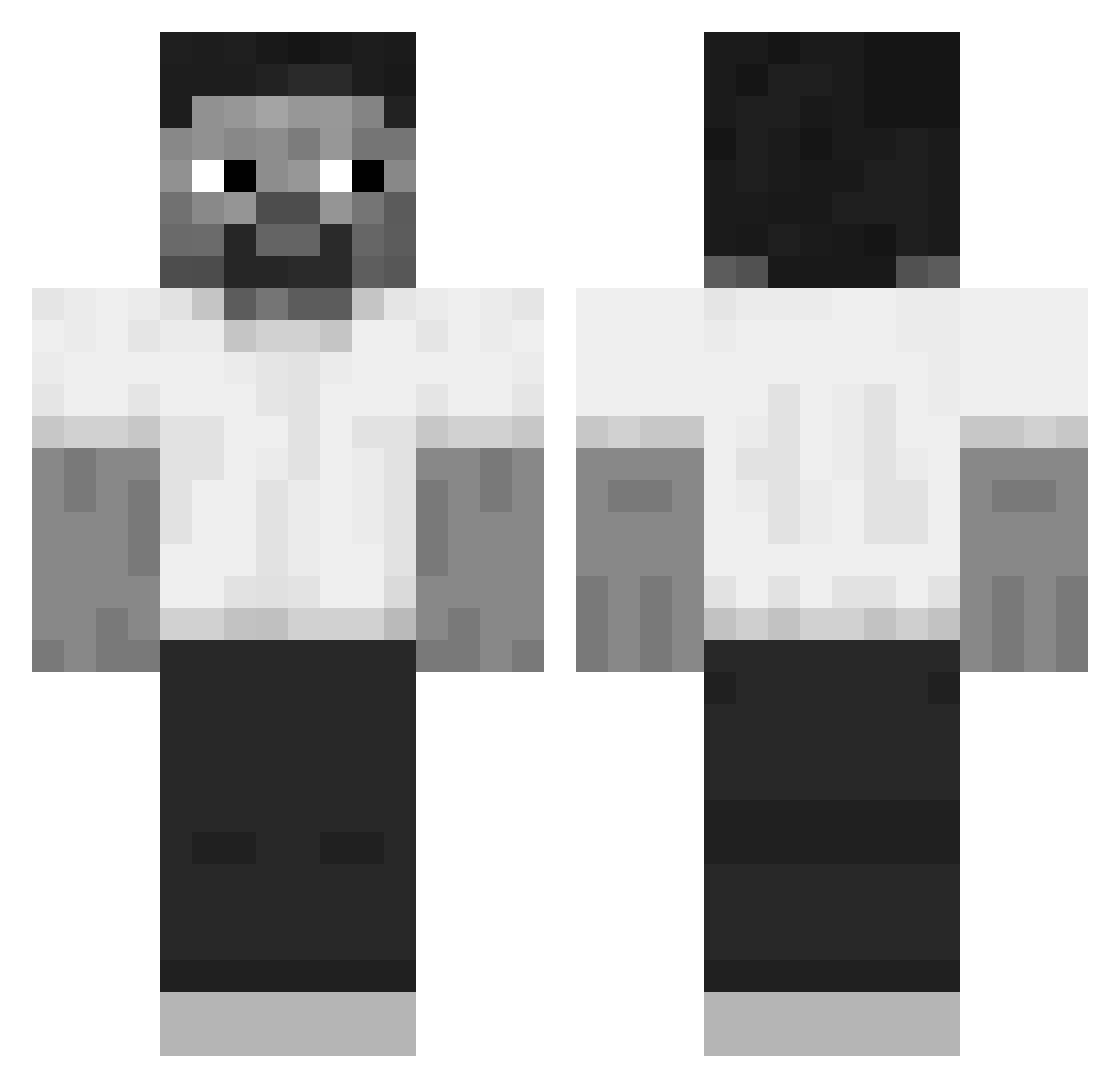 morshcs Minecraft skin, front and back view