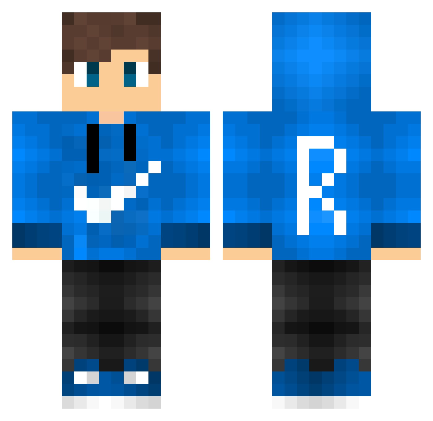 Saltlife556 Minecraft skin, front and back view