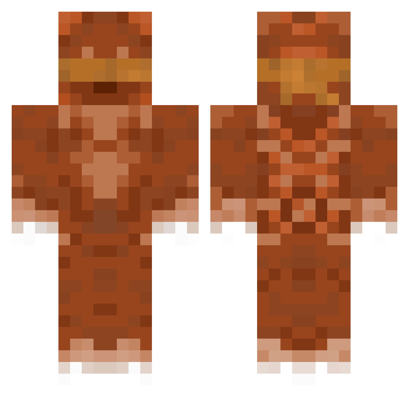 RitnaBabka Minecraft skin, front and back view