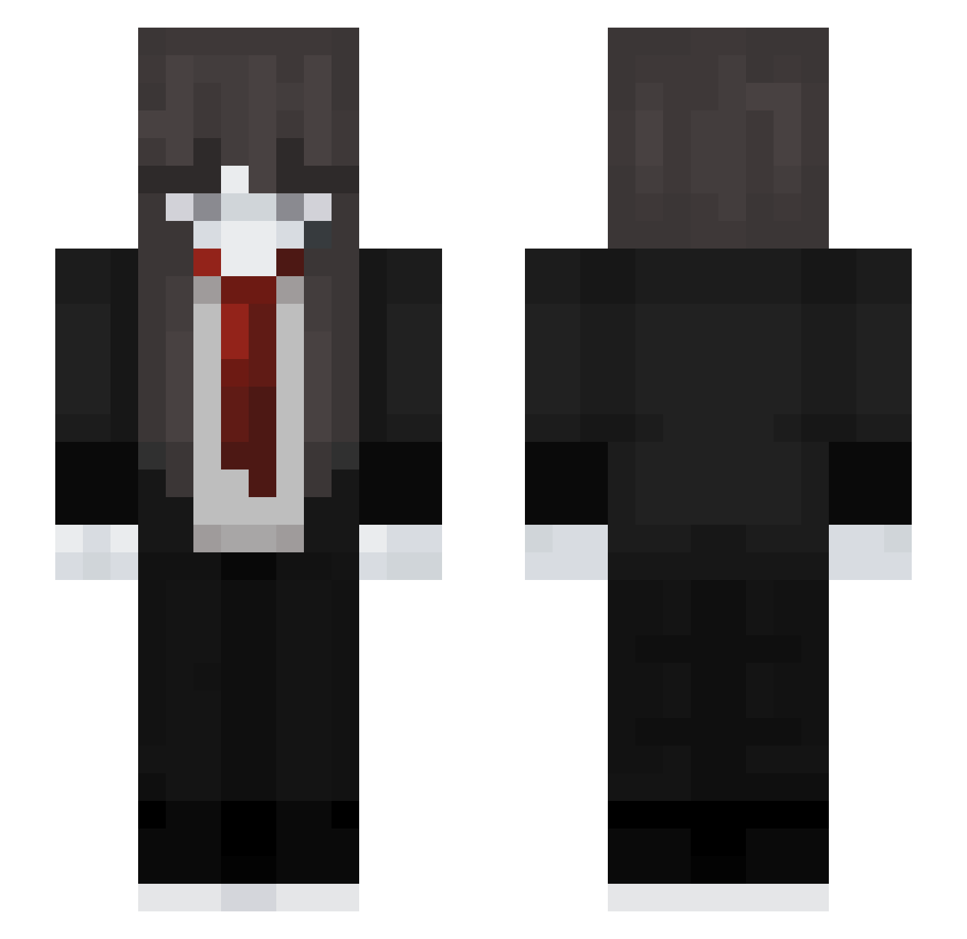VioletSneow Minecraft skin, front and back view