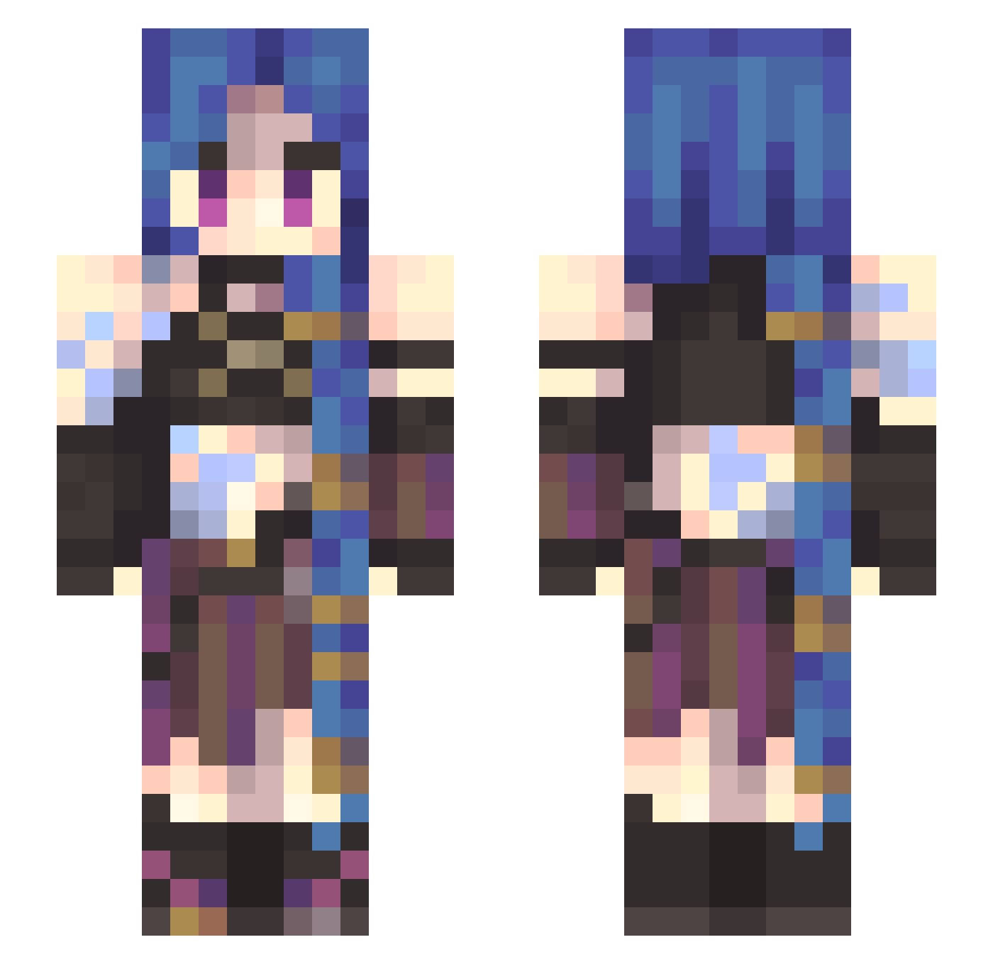 ang3linaa Minecraft skin, front and back view