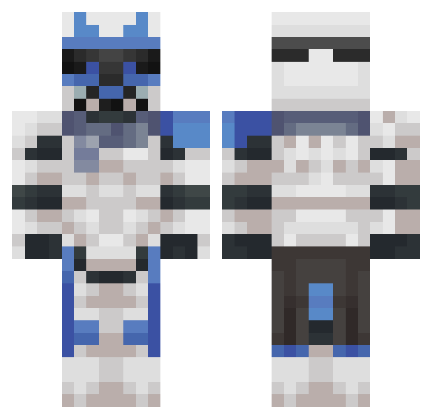 charligames Minecraft skin, front and back view