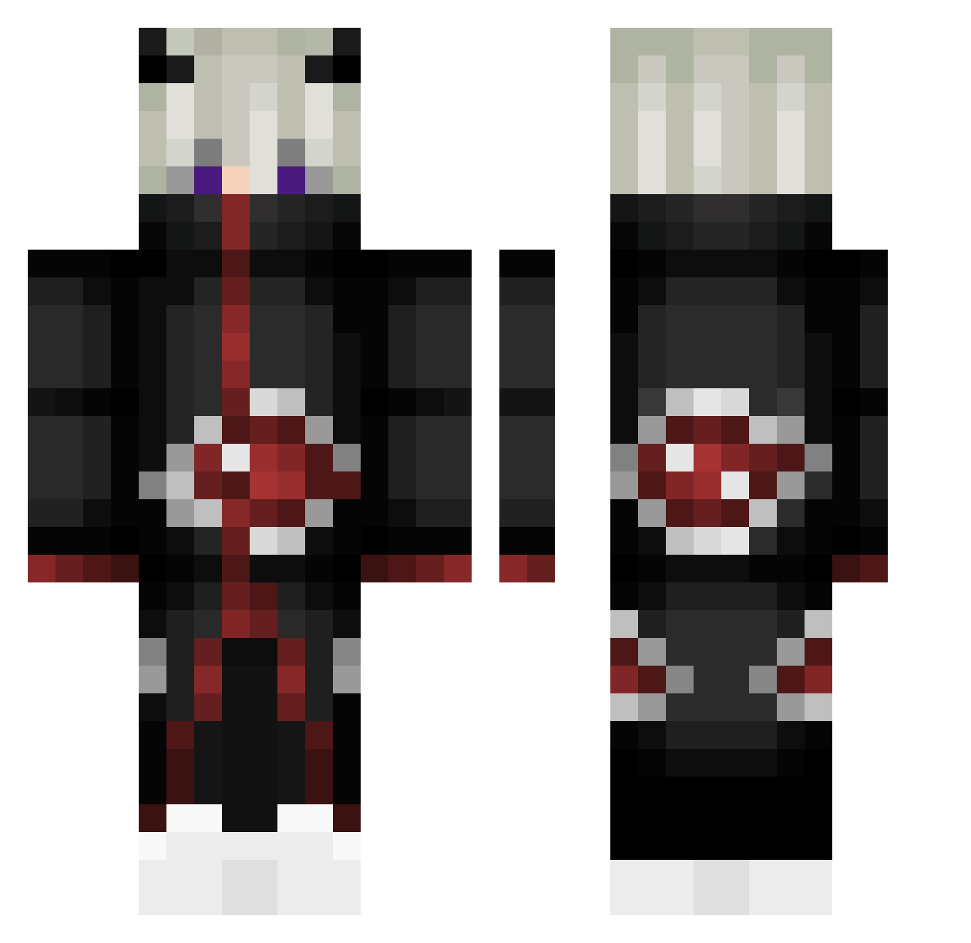 txlerm Minecraft skin, front and back view
