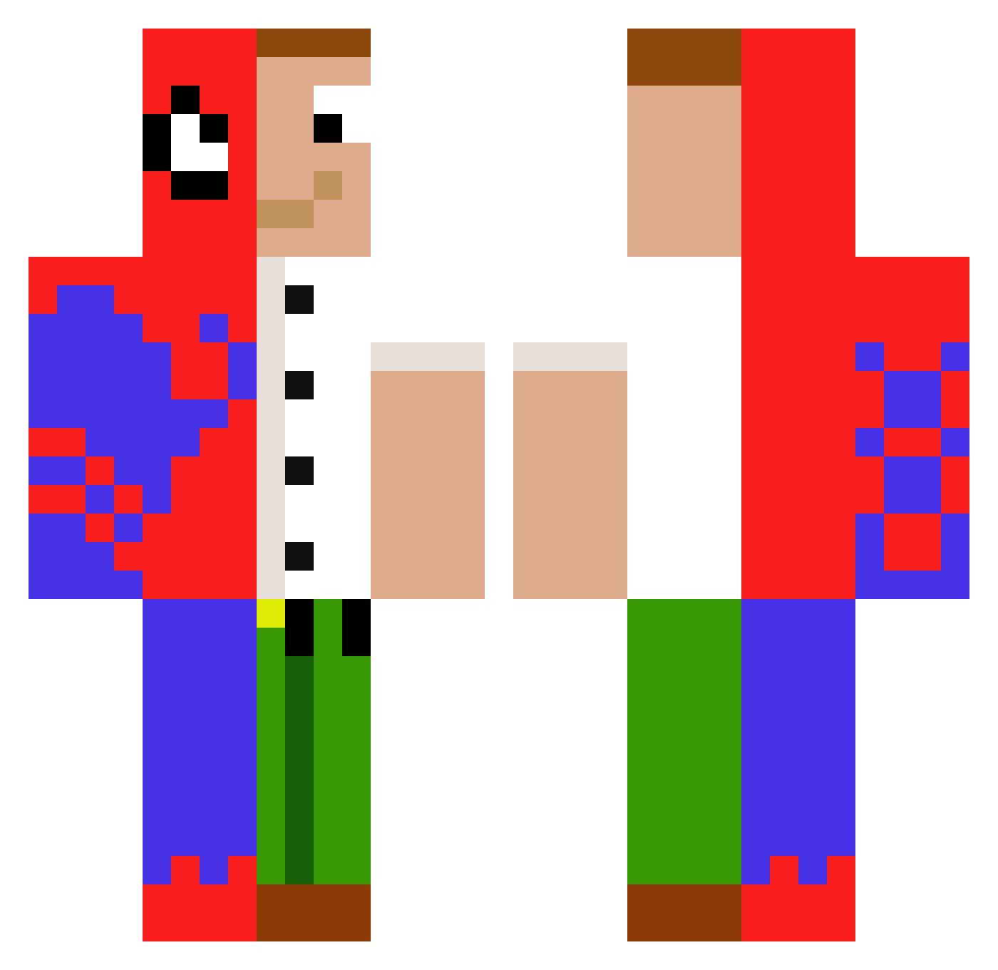 theannalucia Minecraft skin, front and back view