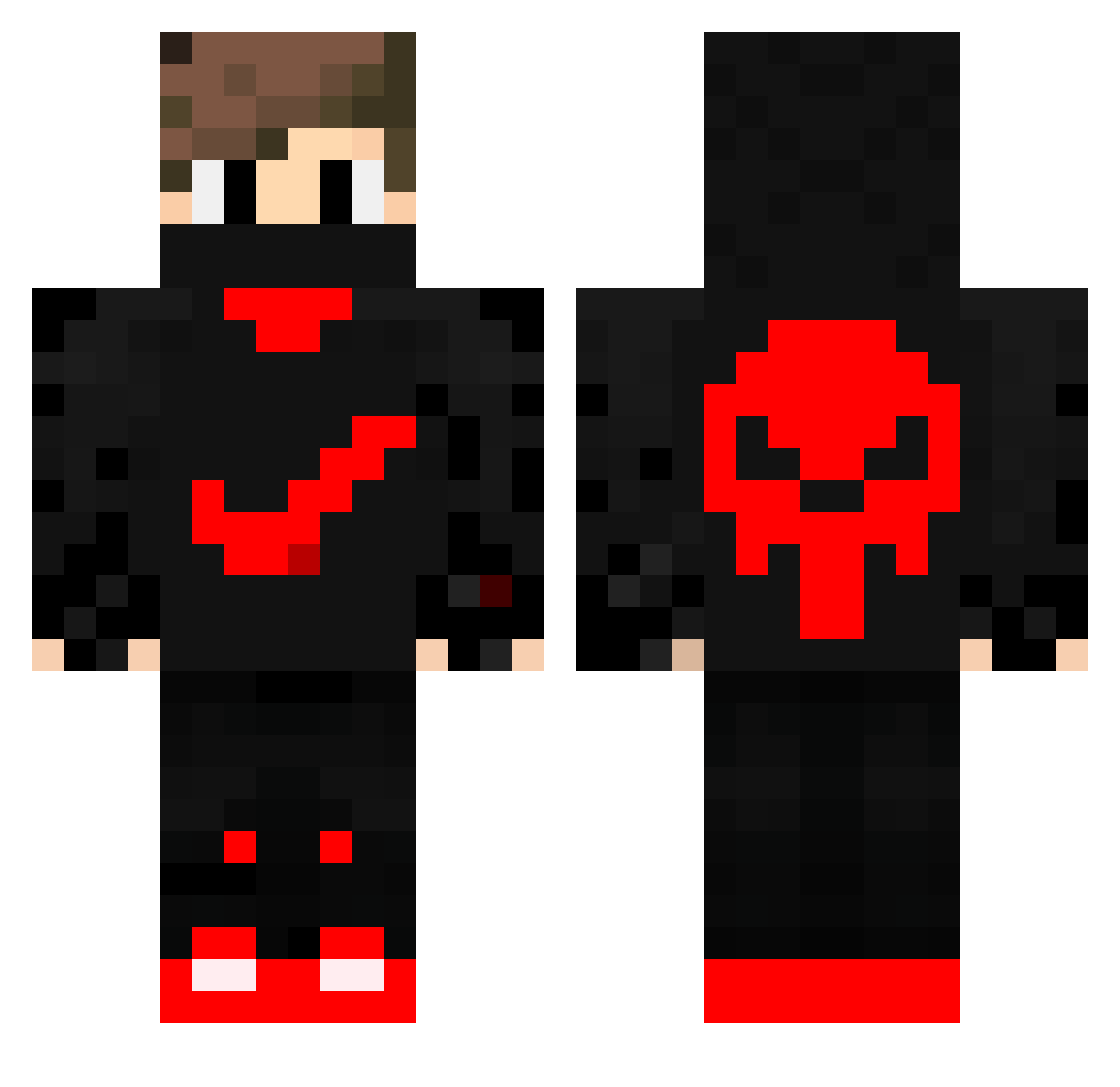 fedrez Minecraft skin, front and back view