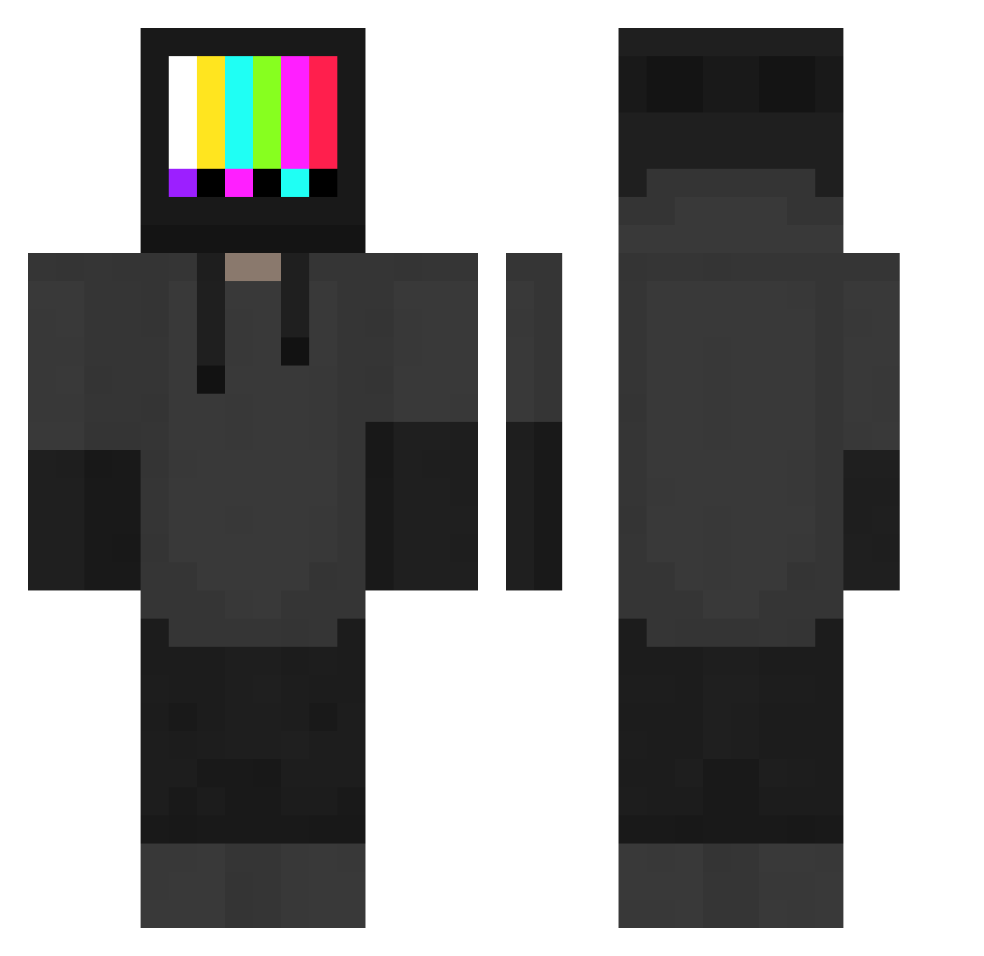 BoraKaya Minecraft skin, front and back view