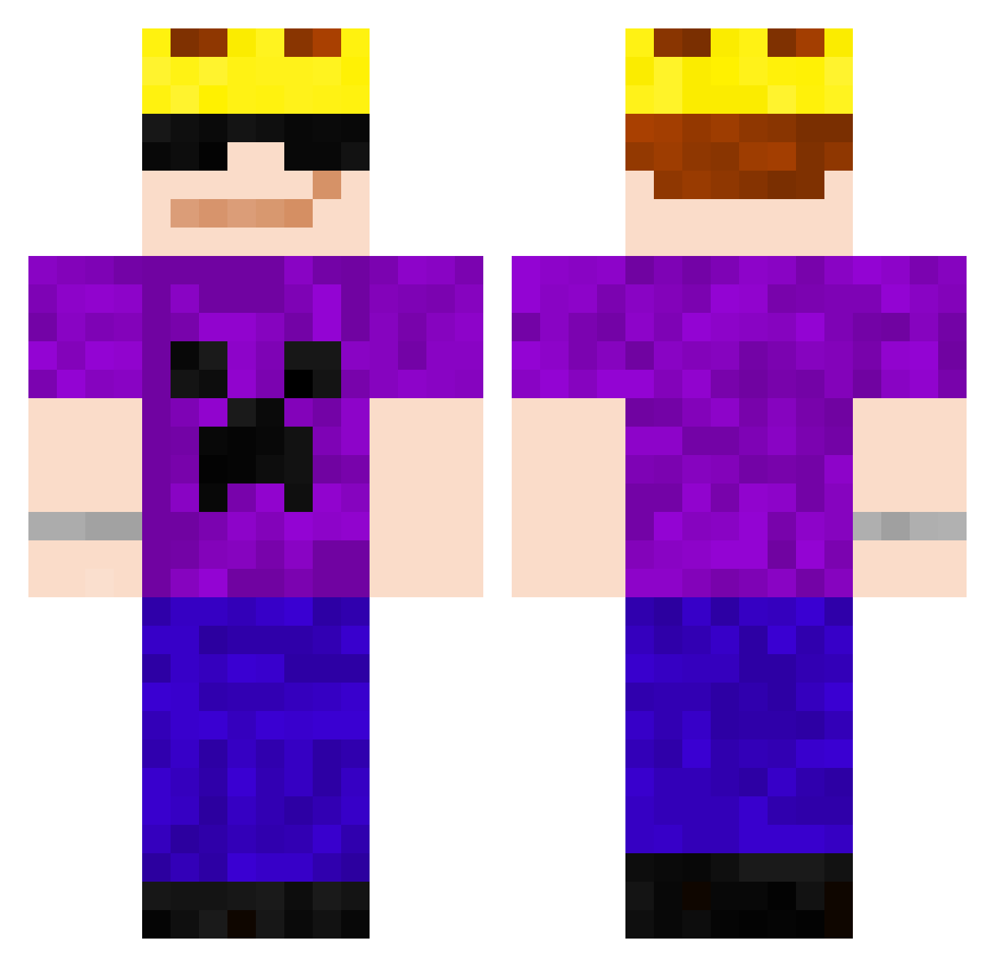 SCOUPZ_GG Minecraft skin, front and back view