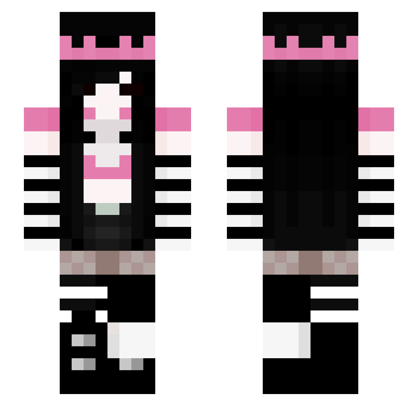 GenkuzX Minecraft skin, front and back view