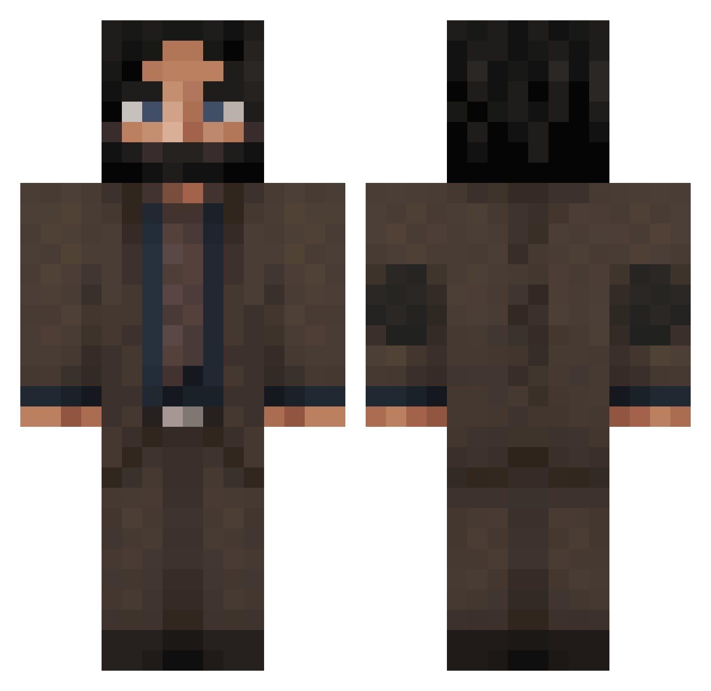 Lolisek_XD Minecraft skin, front and back view