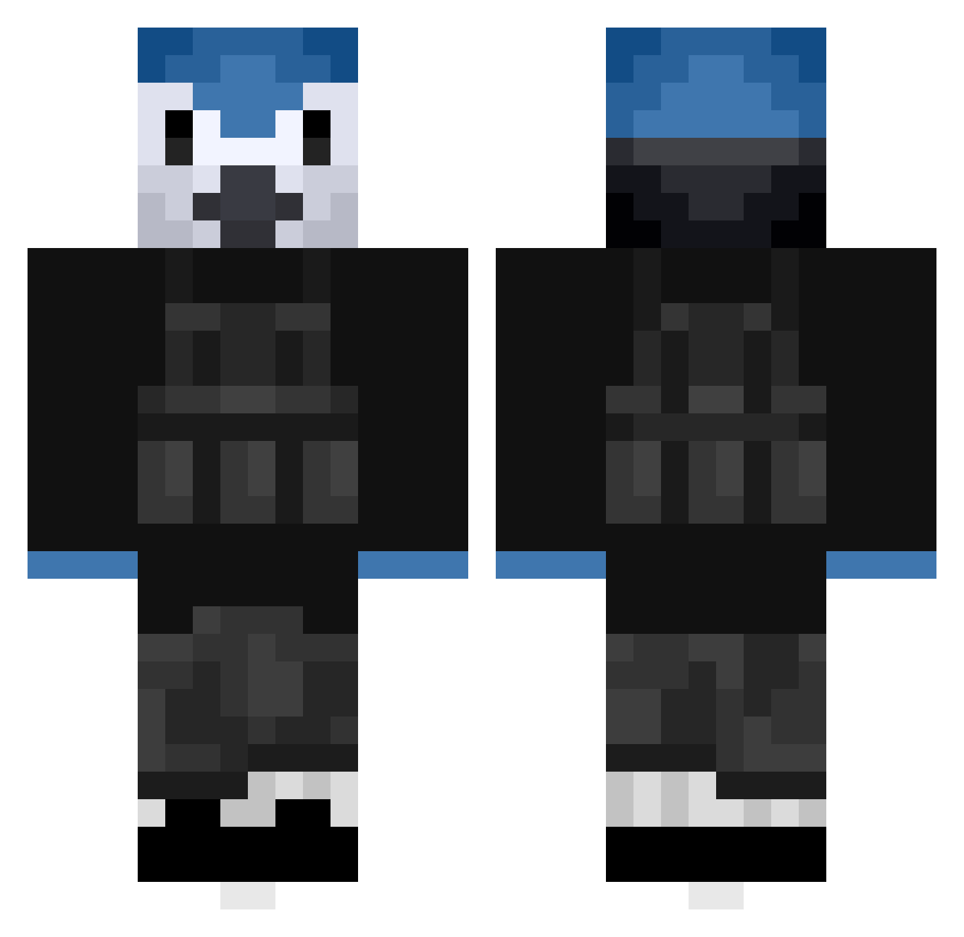 YourBoyBirdy Minecraft skin, front and back view