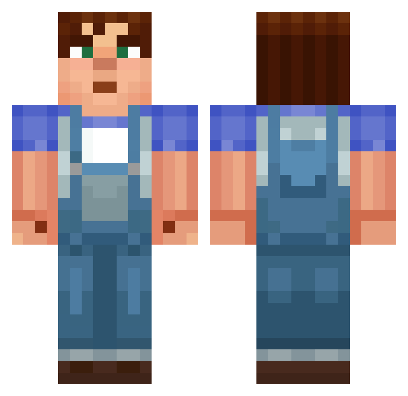 CapedBlunder101 Minecraft skin, front and back view
