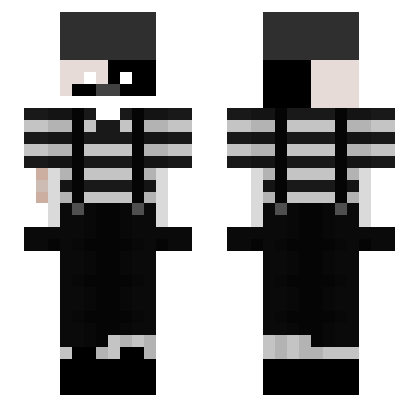 griillo Minecraft skin, front and back view
