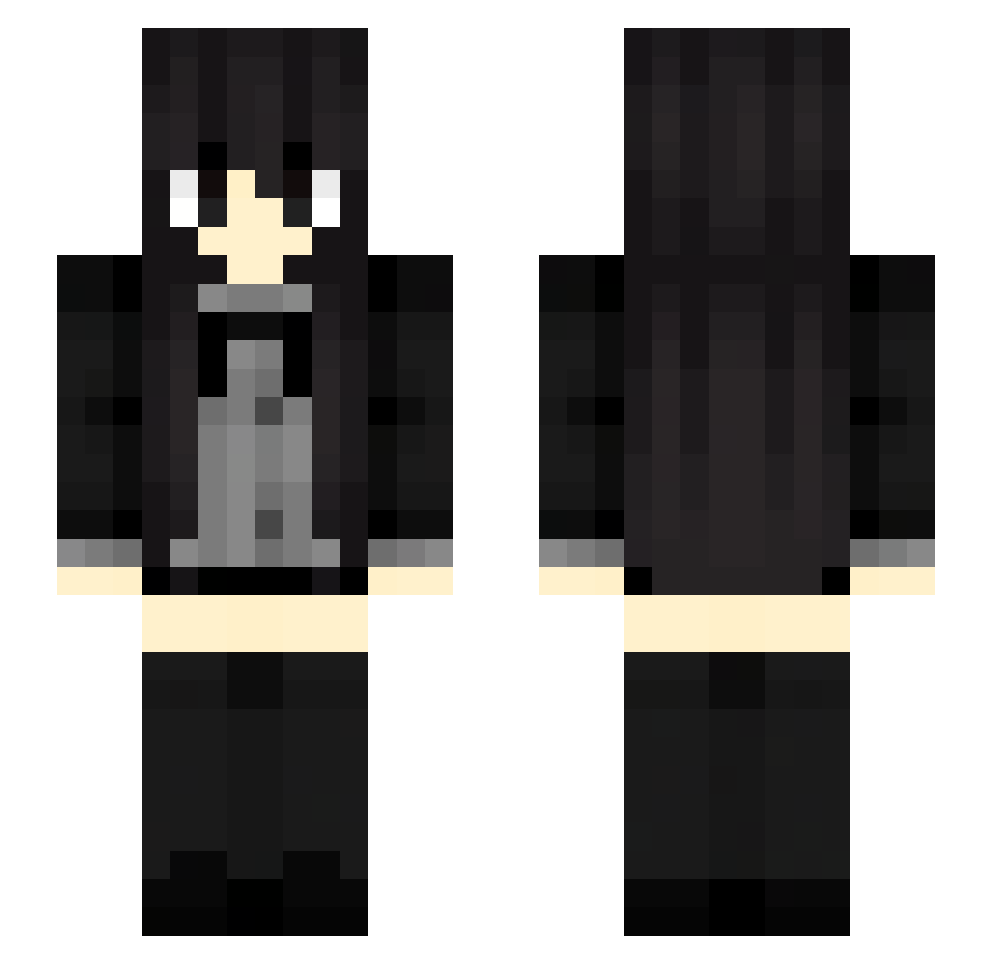 Julia Minecraft skin, front and back view
