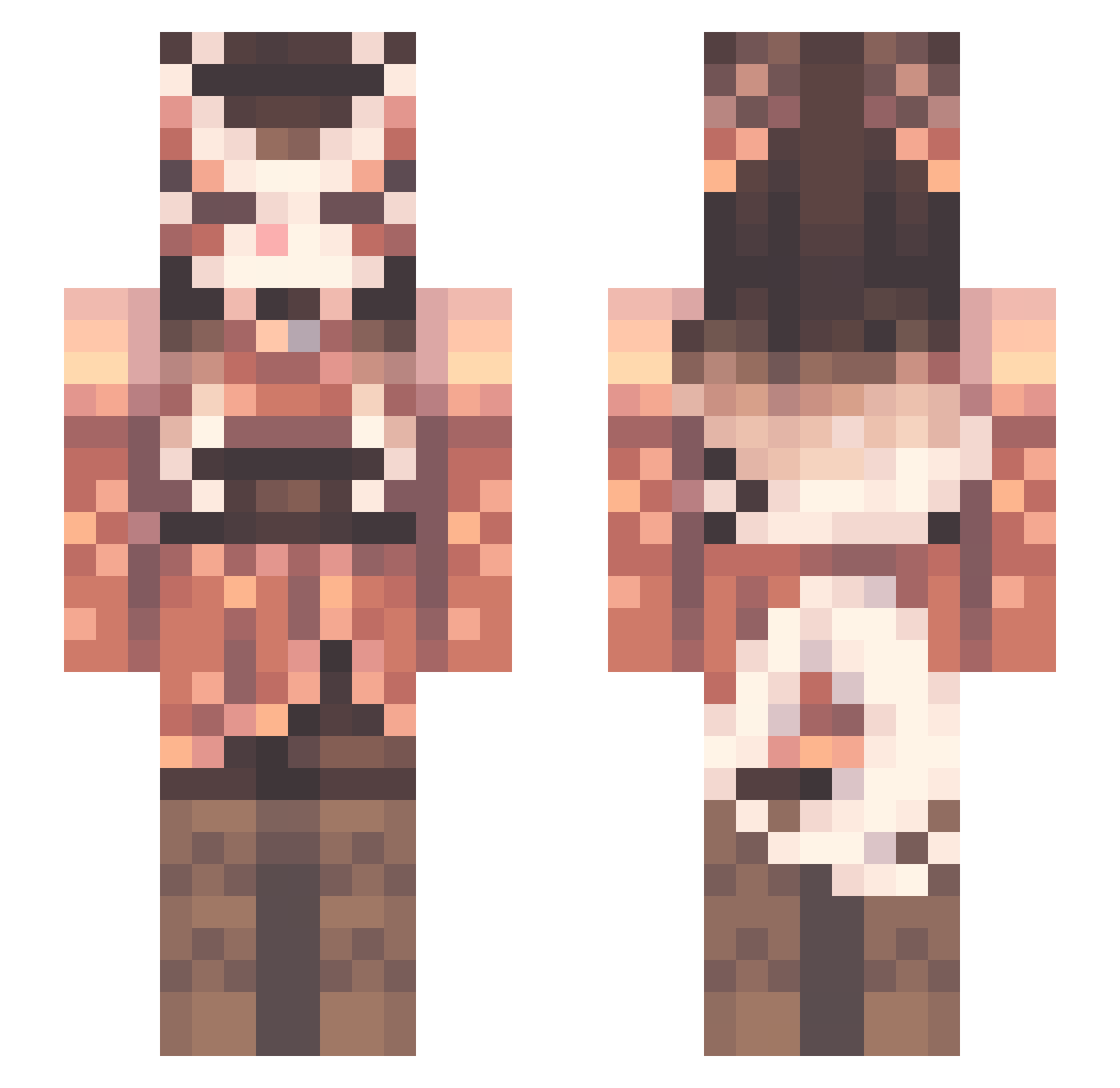 Cosmet1c Minecraft skin, front and back view