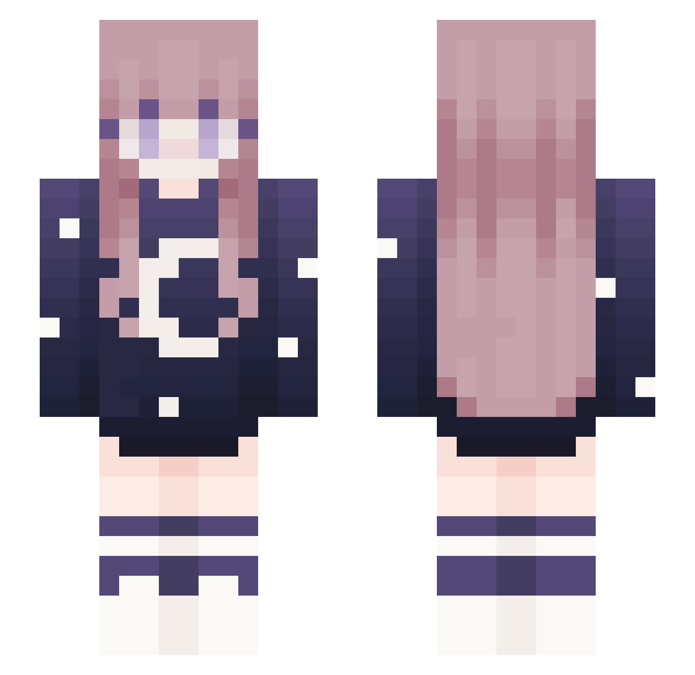 _JessieSammyt_ Minecraft skin, front and back view