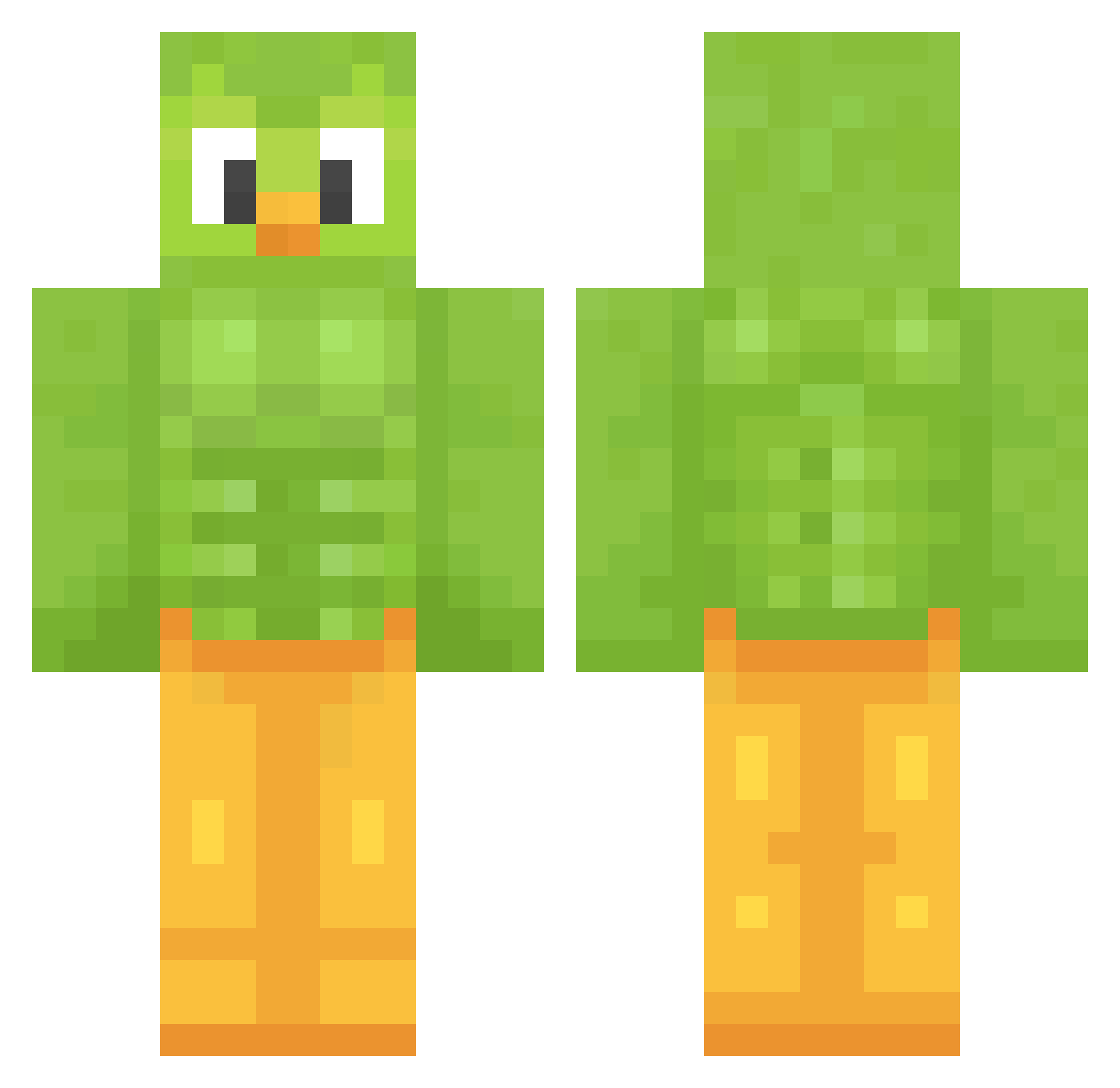 MasaBey Minecraft skin, front and back view