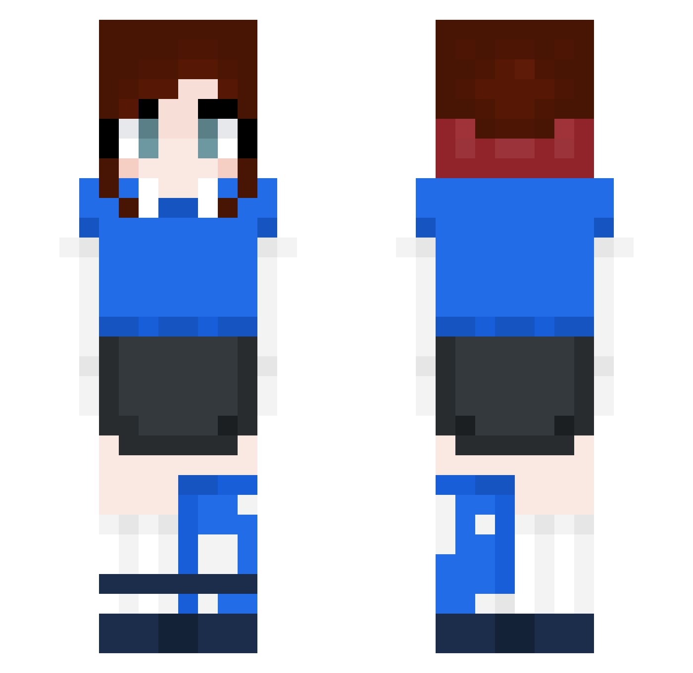 Dawns_melody Minecraft skin, front and back view