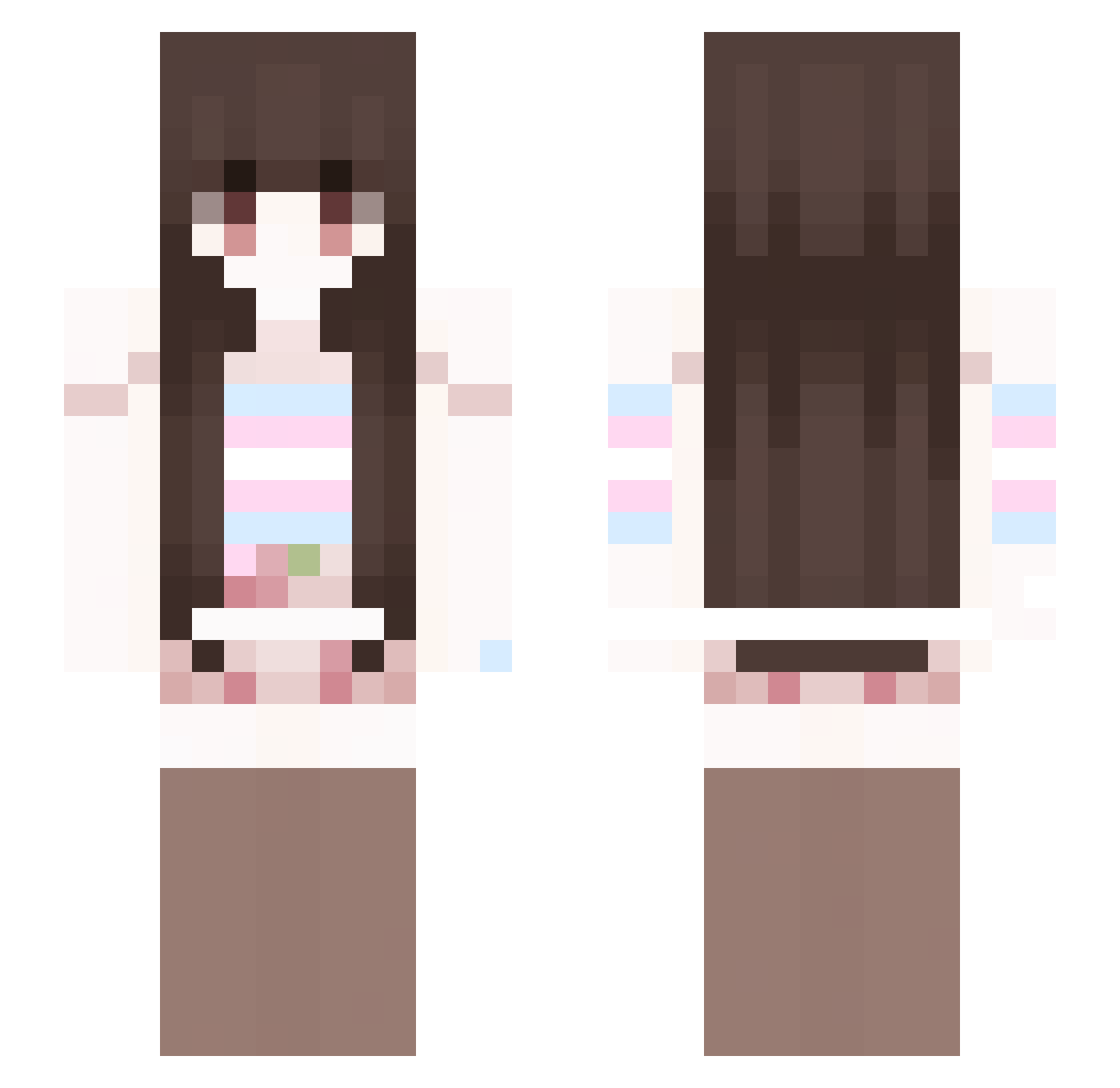 Aaronski014 Minecraft skin, front and back view