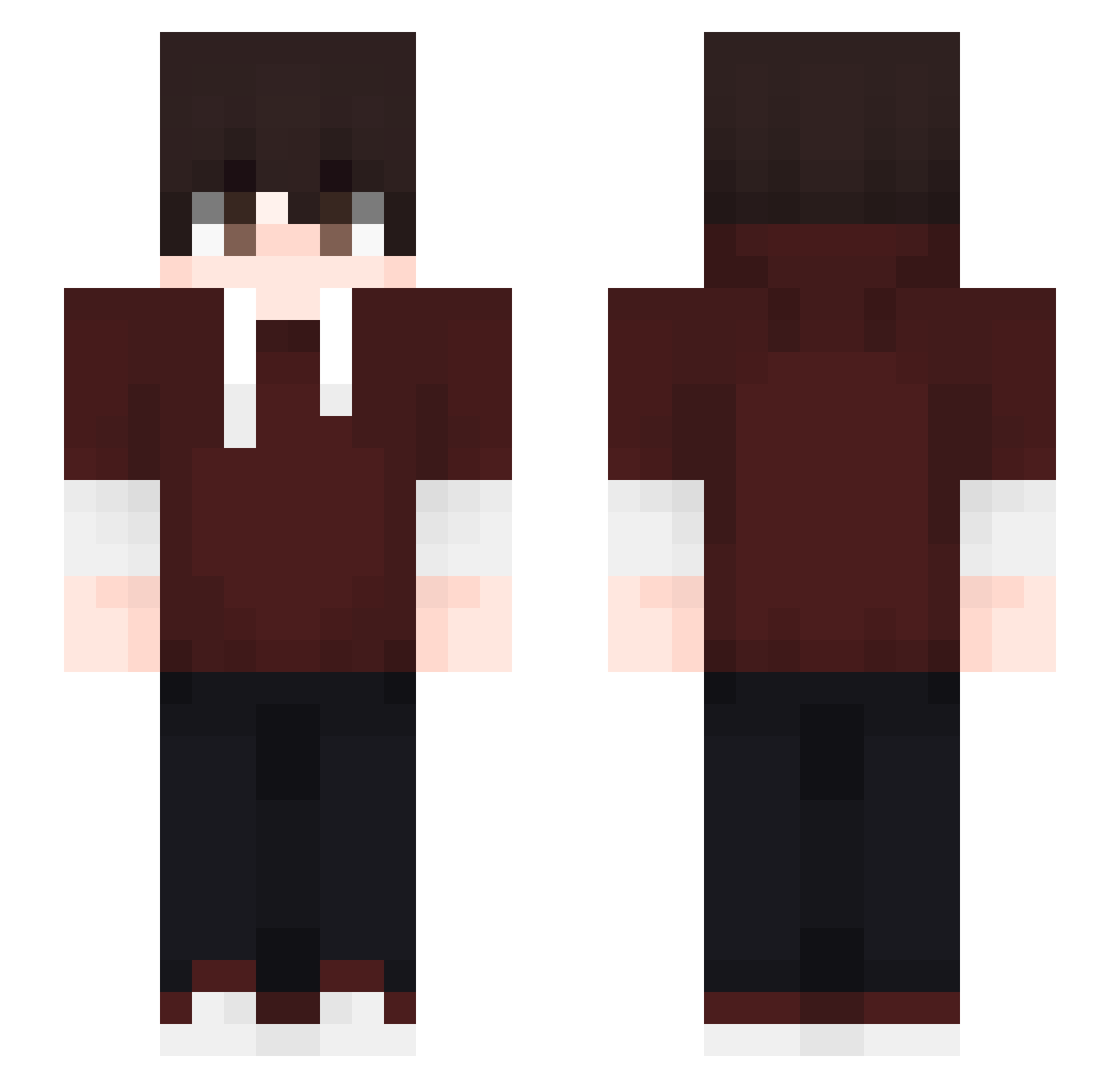 KiwiQG Minecraft skin, front and back view