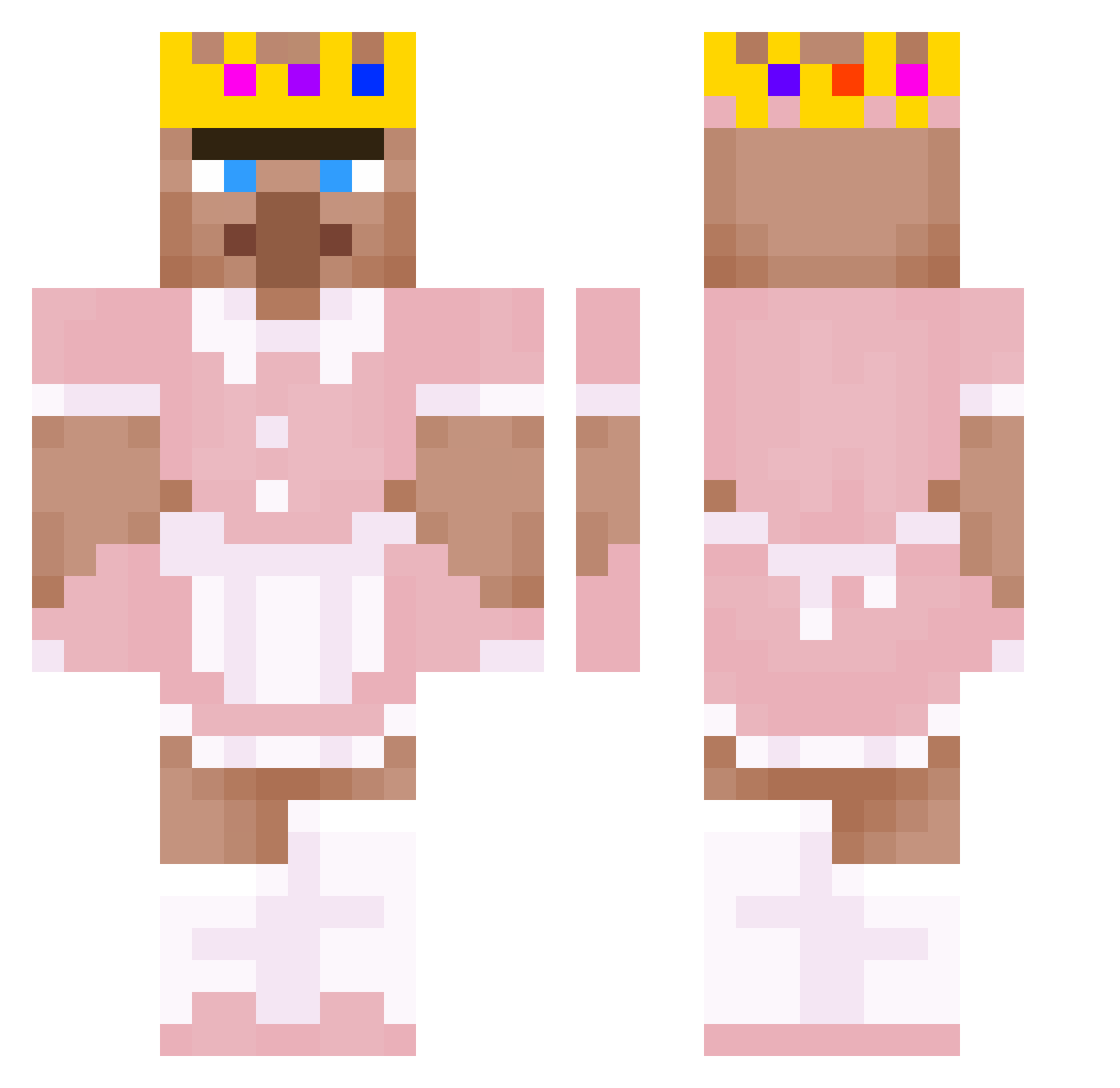 xgqp Minecraft skin, front and back view