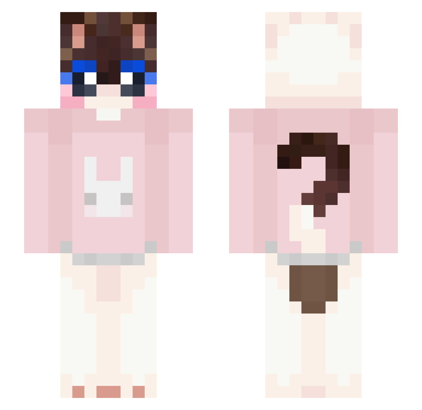 zamZ0 Minecraft skin, front and back view