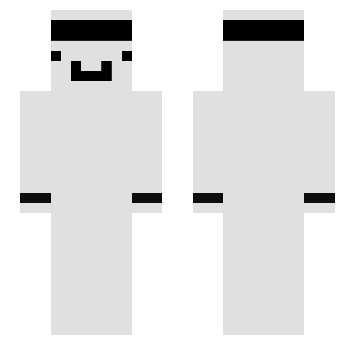 cnocky Minecraft skin, front and back view